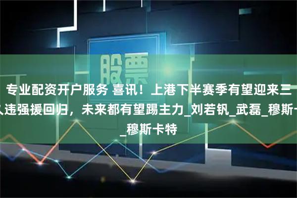 专业配资开户服务 喜讯！上港下半赛季有望迎来三位久违强援回归，未来都有望踢主力_刘若钒_武磊_穆斯卡特